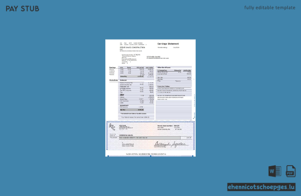 Beispiel einer Gewinn- und Verlustrechnung für eine Bau-GmbH (Construction LLC) – Vorschau